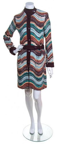 A Missoni Multicolor Wool Knit Dress Ensemble, Size 40.