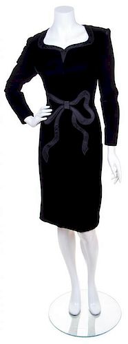 A Givenchy Black Velvet Dress,