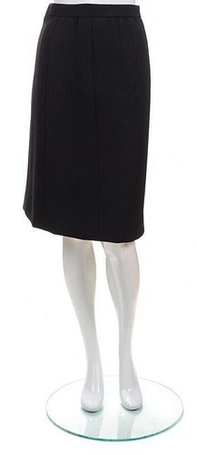 A Norman Norell Black Wool Skirt,