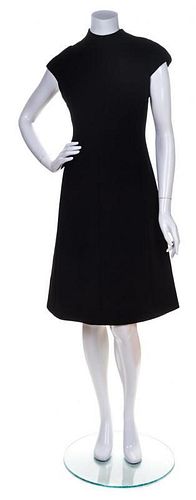 A Pauline Trigere Black Wool Dress,