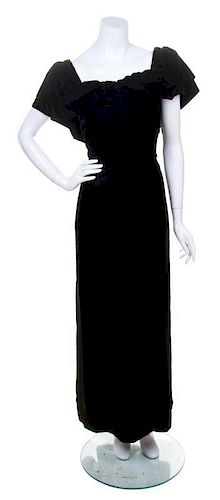 A Sybil Connelly Black Velvet Dress,