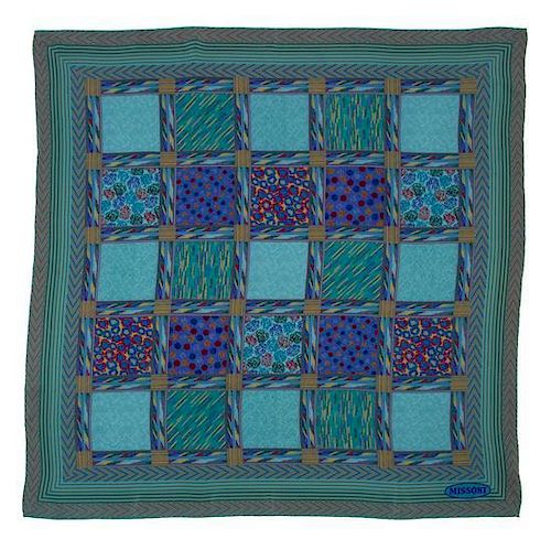 A Missoni Multicolor Silk Scarf, 34"x 34".
