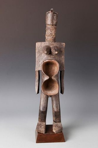 African Koro Figural Palm Wine Vessel