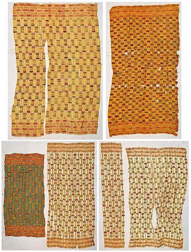 Group of Semi-Antique African Kente Cloths
