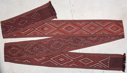 Antique Central Asian Tent Band: 46'8'' x 1'11'' (1422 x 58 cm)