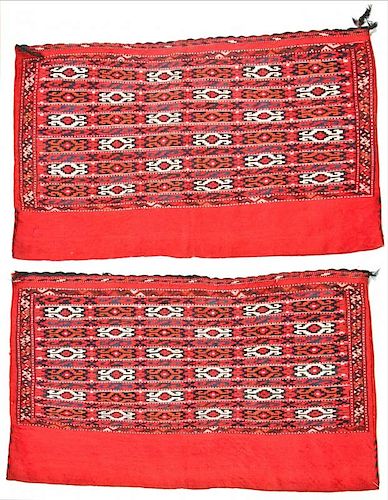 Pair of Semi-Antique Turkmen Chuval Rugs