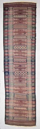 Antique Central Asian Kilim: 3'4'' x 13'1'' (102 x 399 cm)