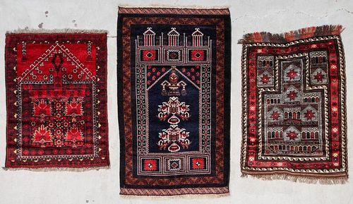 3 Vintage Beluch Rugs, Afghanistan