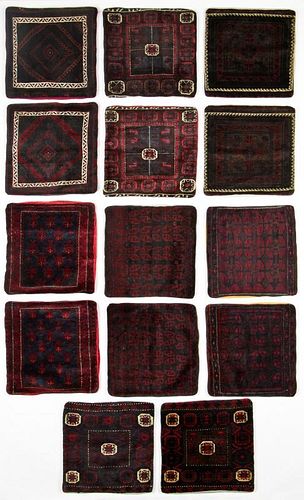14 Old Afghan Beluch Rug Pillows