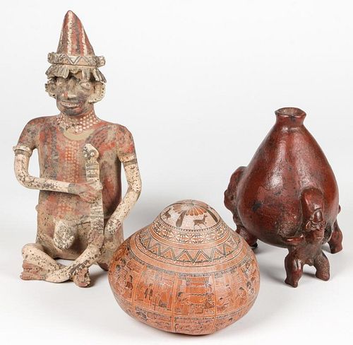 3 Pre Columbian Style Reproduction Artifacts