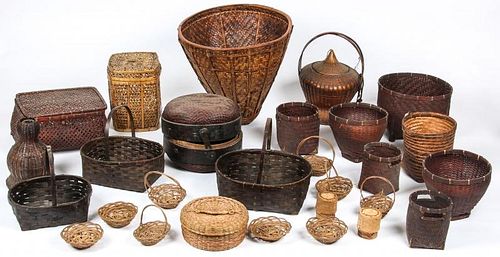Collection of Various Ethnographic Baskets