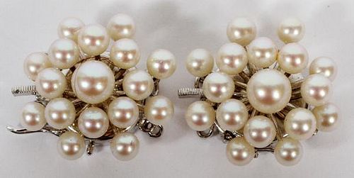 STERLING & FRESHWATER PEARL CLASPS TWO