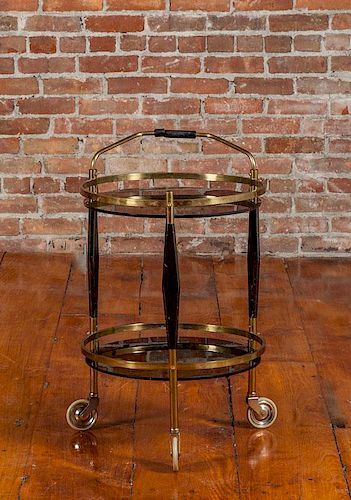 Round Rolling Serving Cart