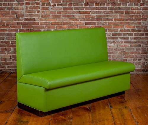 Green Upholstered Banquette