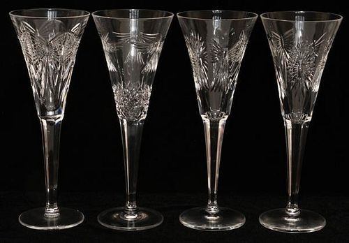 WATERFORD 'MILLENNIUM' CRYSTAL CHAMPAGNE FLUTES