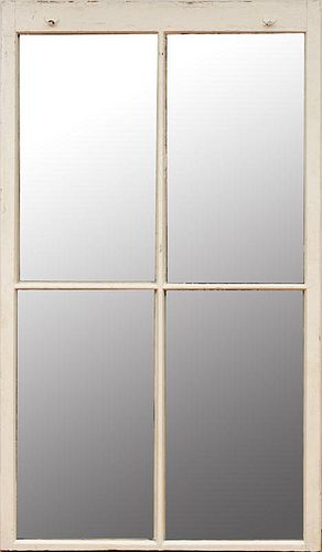 Four Painted Window Sash Mirrors