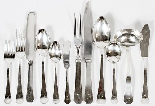 WALLACE 'CAMPANIA' STERLING FLATWARE SET 95 PIECES