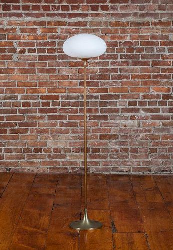 Laurel Lamp Co. Frosted Glass and Metal Floor Lamp