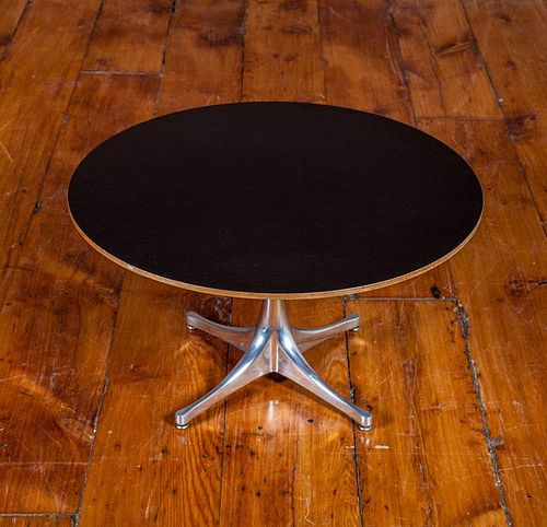 George Nelson / Herman Miller Black Laminate and Aluminum Low Table