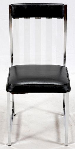 DAYSTROM FURNITURE CO. STAINLESS STEEL &VINYL CHAIR