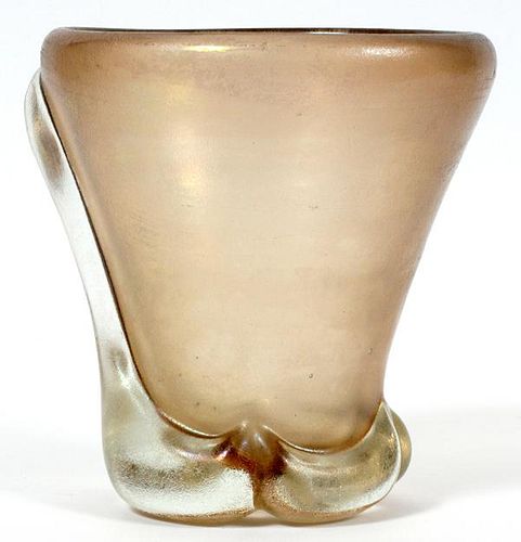 CARLO SCARPA CORROSO GLASS VASE C. 1965