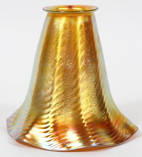STEUBEN GOLD AURENE GLASS SHADE