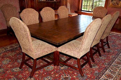 HICKORY CHAIR 'MARLBORO' TABLE & DINING CHAIRS
