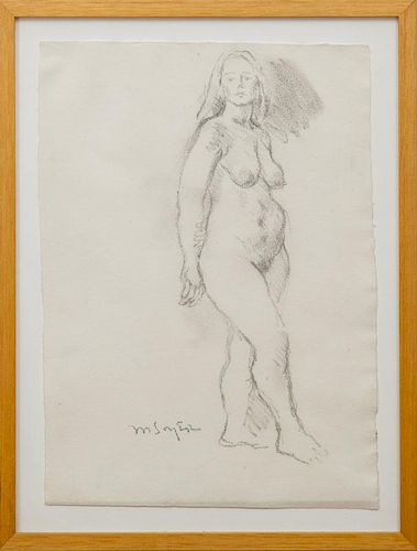 Moses Soyer (1899-1974): Standing Nude