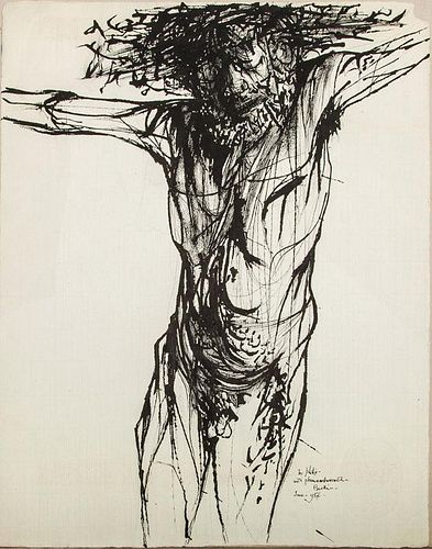 Leonard Baskin (1922-2000): Christ on Cross