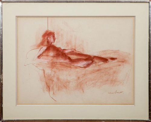 Warren Brandt (1918-2002): Reclining Nude