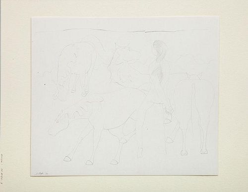 Stanley Boxer (1926-2000): Horse and Rider Series: Five Sheets