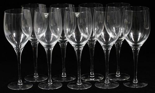ORREFORS 'ILLUSION' WINE GLASSES SET OF NINE