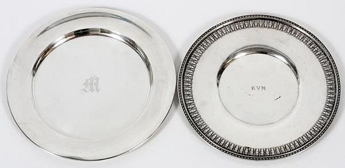 FRANK SMITH & TUTTLE STERLING TRAYS C. 1920 TWO