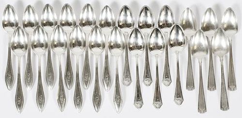 TOWLE, GORHAM  & OTHER STERLING TEASPOONS 23 PIECES