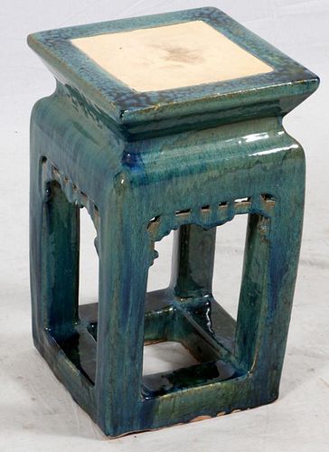 CHINESE GLAZED POTTERY STAND