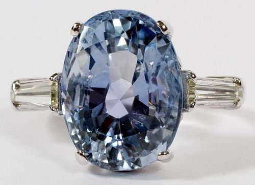 OVAL 10.31 CT NATURAL SAPPHIRE RING