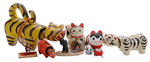 Collection Vintage Toy Tigers,