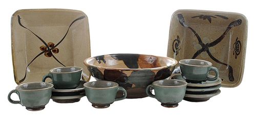 Stoneware Bowls and Coffee Cups from