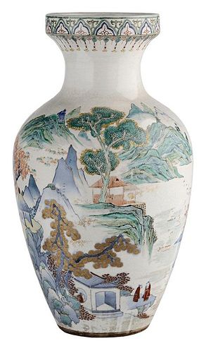 Large Satsuma Vase in Chinese Style