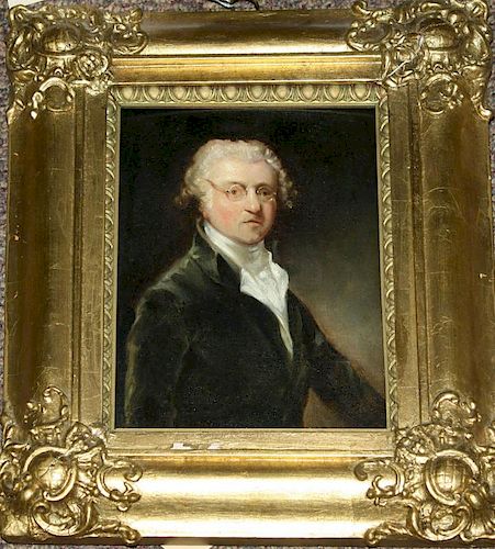 Attr. Sir Joshua Reynolds (English 1723-1792) 18thc oil on panel- A portrait of the artist  by the artist "Of Himself by Himself" Exhibited at Smith C