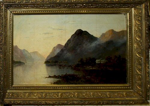 Jasper Francis Cropsey (American 1823-1900) Farm on the Hudson 12 x 20" o/c signed JF Cropsey lower right Ex Ted Church Collection