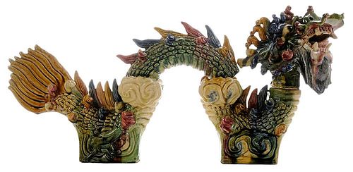 Stoneware-Colored Enamel Dragon