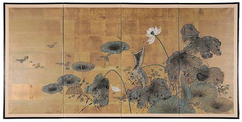 Japanese Four-Panel Table Screen