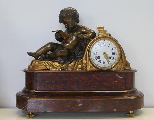 Bronze Figural Clock