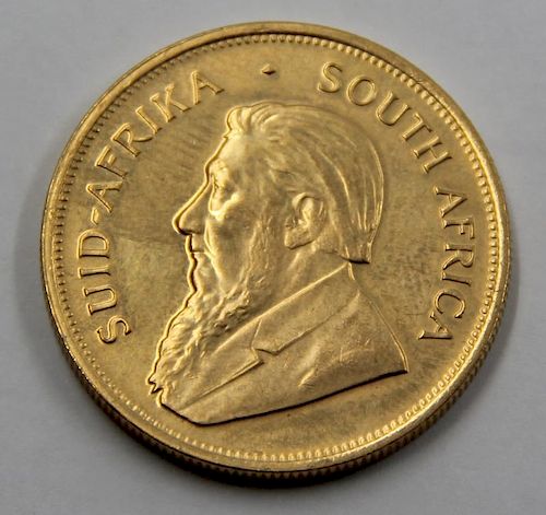 Gold. 1978 South African Krugerrand Gold Coin.