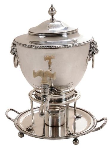 English Silver Hot Water Urn