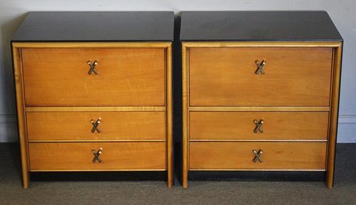 Midcentury Pair of Paul Frankl End Tables.