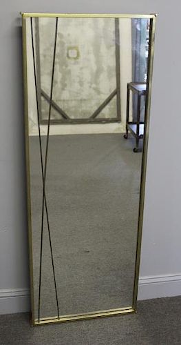 Midcentury Paul McCobb Brass Mirror.