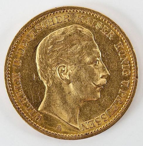 1897A Prussia 20 Mark Gold Piece