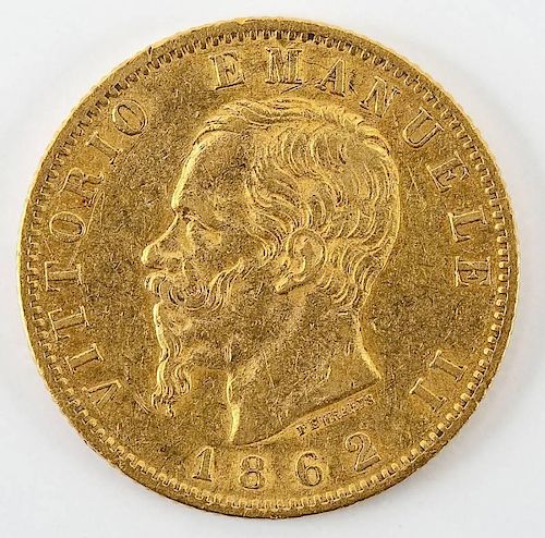1862T Italian Gold 20 Lire